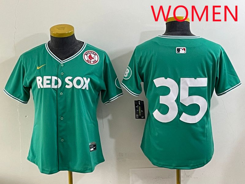 Women 2025 Boston Red Sox #35 No Name Dark Green Joint Name Nike MLB Jersey style 9